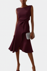 Faye | Women's Sleeveless Asymmetric Midi Dress
