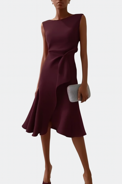 Faye™ | Women's Sleeveless Asymmetric Midi Dress