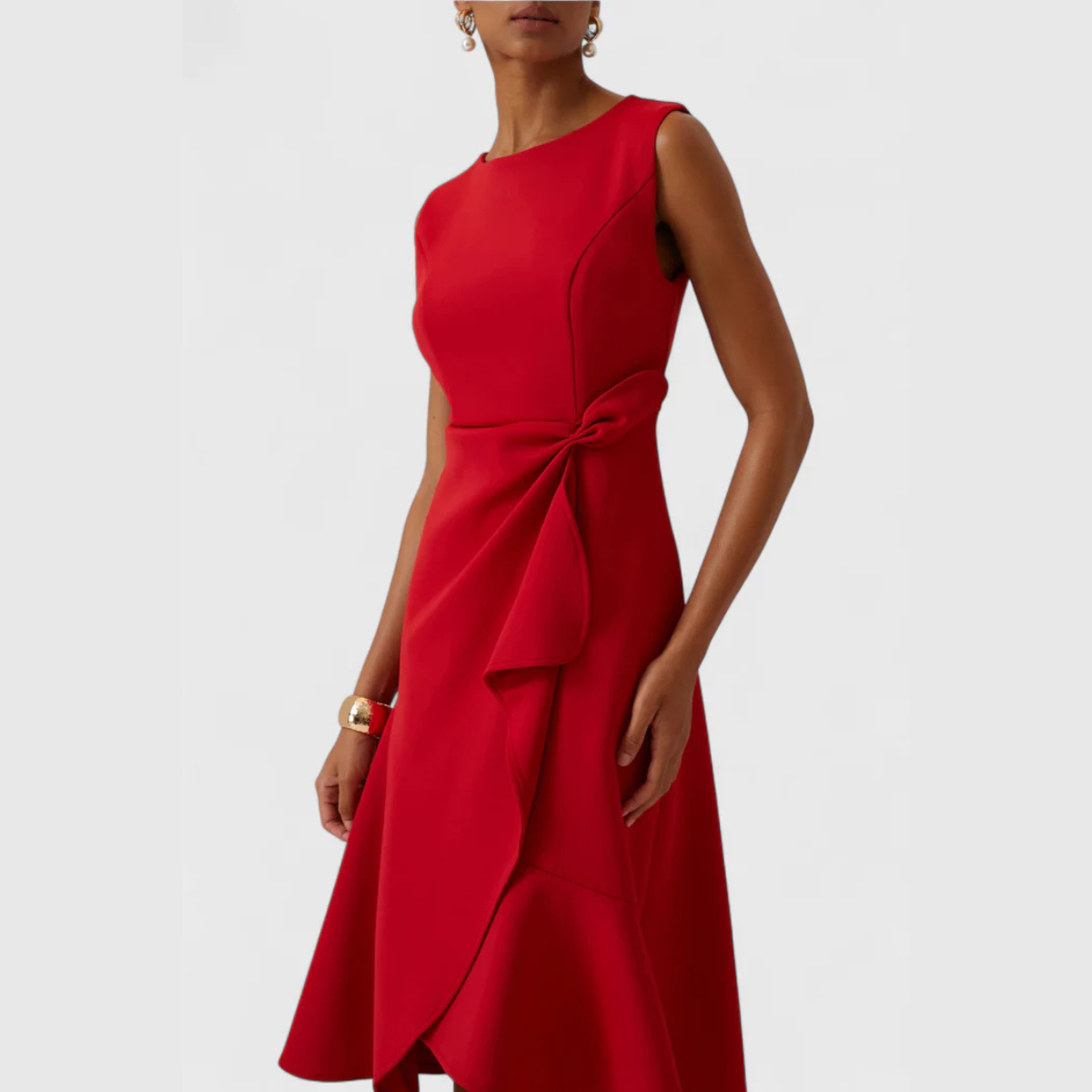 Faye™ | Women's Sleeveless Asymmetric Midi Dress