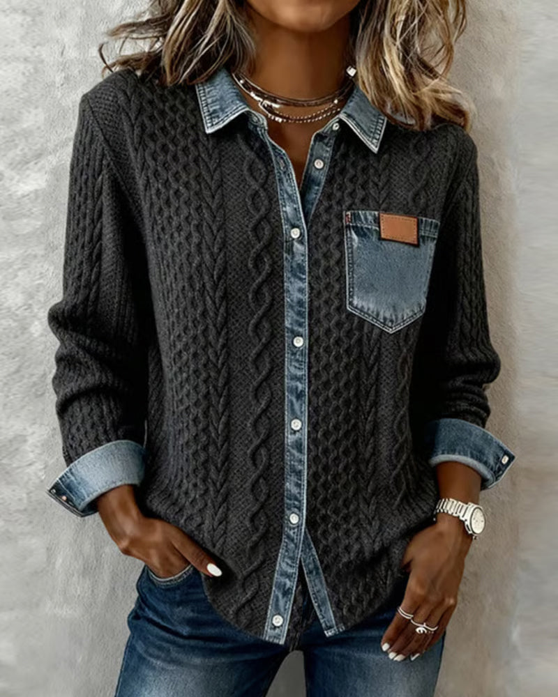 Fern™ | Women's Cable-Texture Button-Front Top