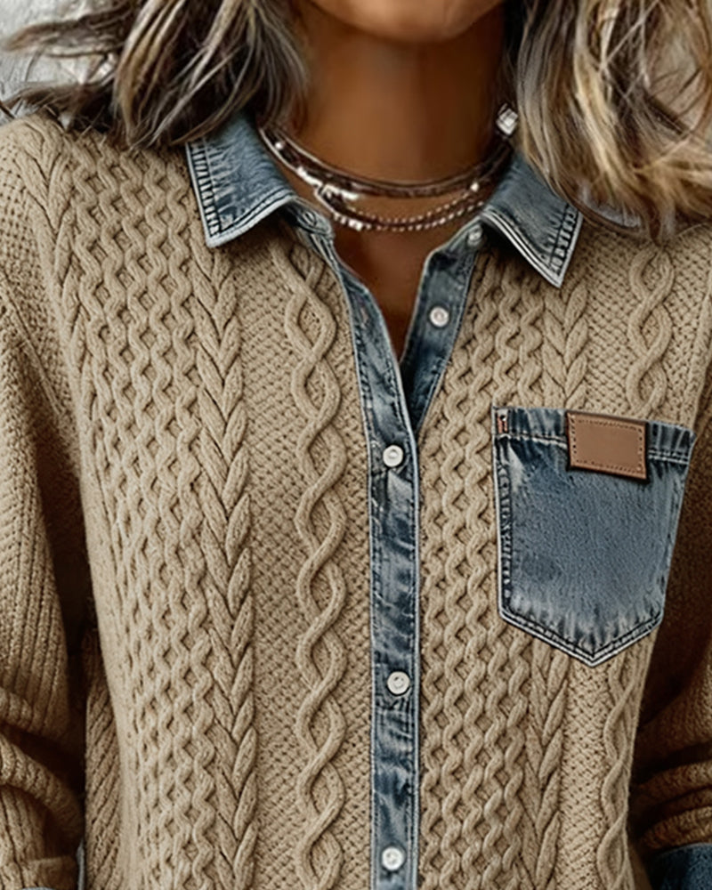 Fern™ | Women's Cable-Texture Button-Front Top