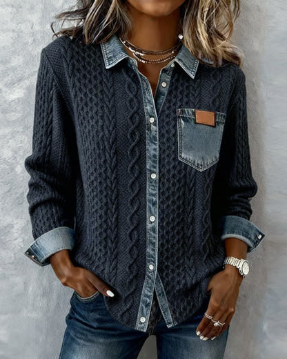 Fern™ | Women's Cable-Texture Button-Front Top
