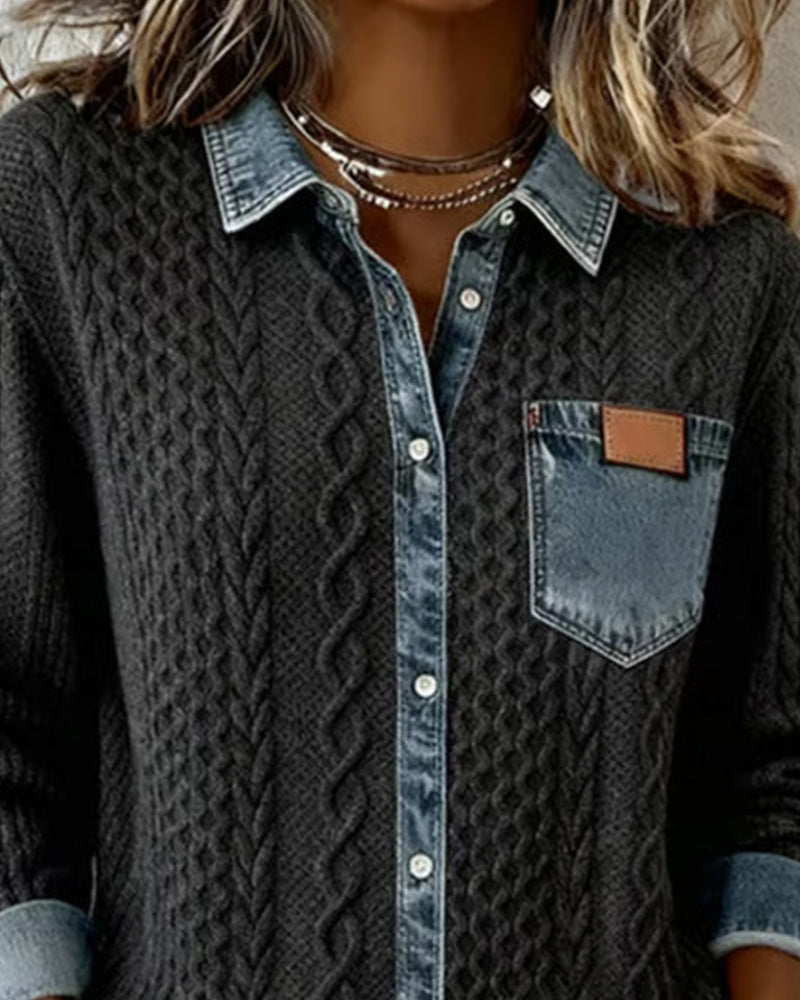 Fern™ | Women's Cable-Texture Button-Front Top