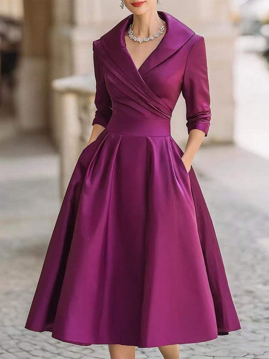 Hazel™ | Women's A-Line Midi Dress