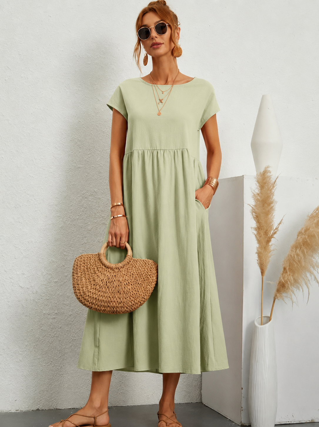 Hazel™ | Women's Babydoll Maxi Dress