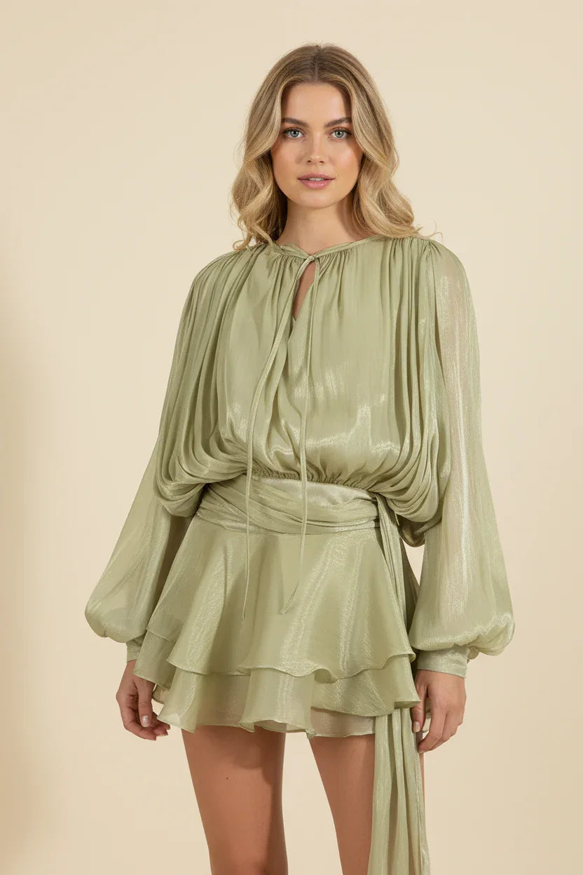 Hazel™ | Women's Balloon-Sleeve Mini Dress