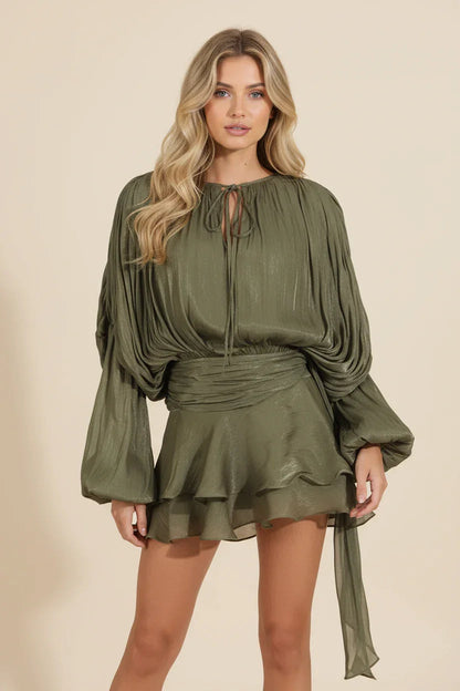 Hazel™ | Women's Balloon-Sleeve Mini Dress