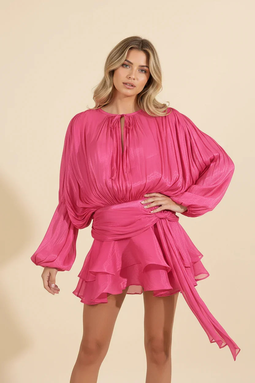 Hazel™ | Women's Balloon-Sleeve Mini Dress