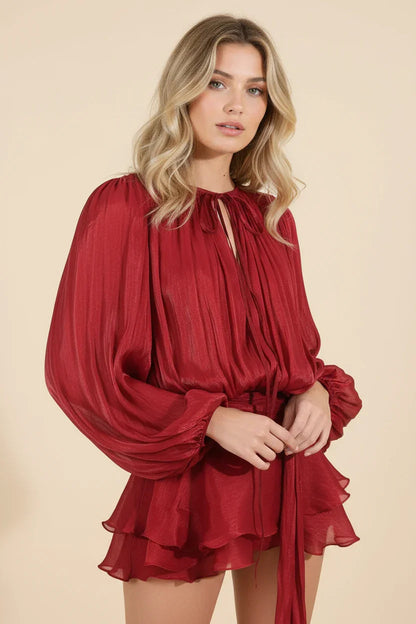 Hazel™ | Women's Balloon-Sleeve Mini Dress
