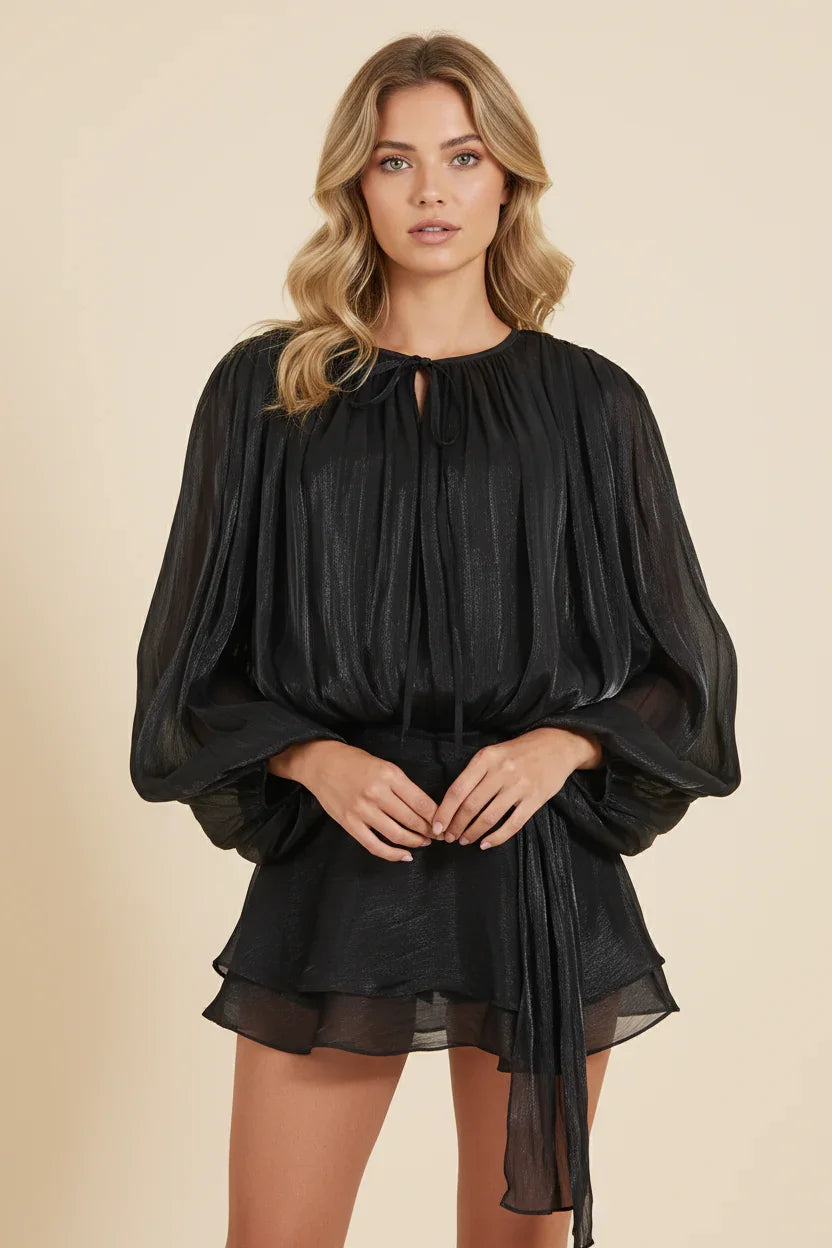 Hazel™ | Women's Balloon-Sleeve Mini Dress