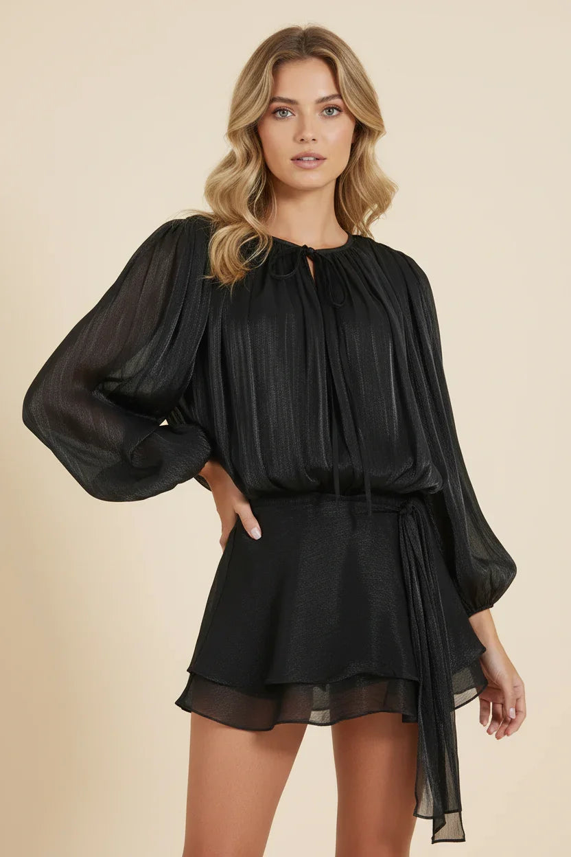 Hazel™ | Women's Balloon-Sleeve Mini Dress