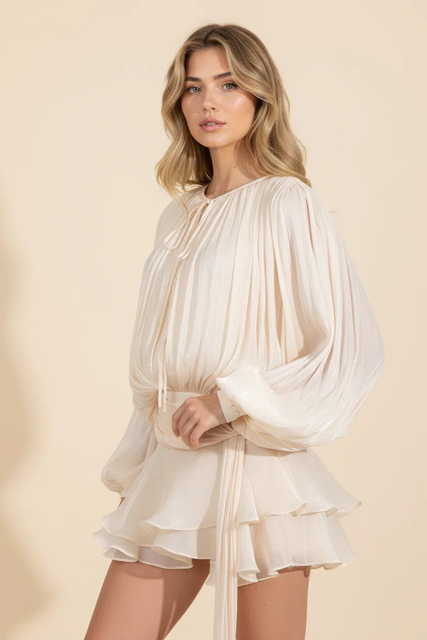 Hazel™ | Women's Balloon-Sleeve Mini Dress