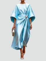 Hazel™ | Women's Bateau-Neck Midi Dress