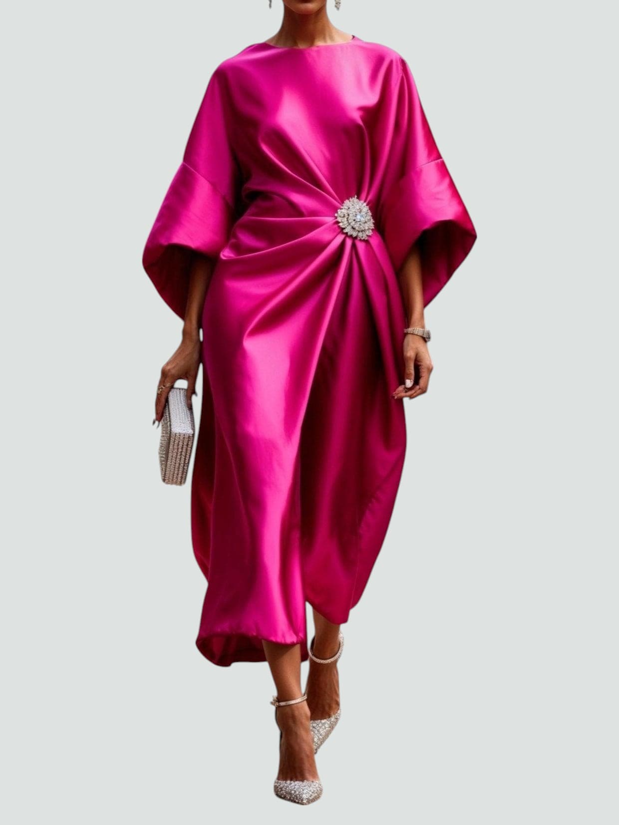 Hazel™ | Women's Bateau-Neck Midi Dress