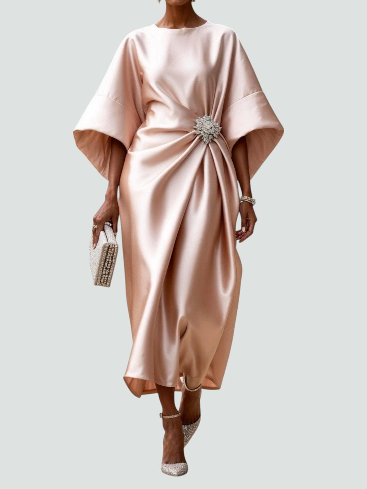 Hazel™ | Women's Bateau-Neck Midi Dress