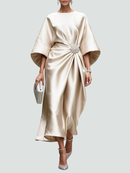 Hazel™ | Women's Bateau-Neck Midi Dress