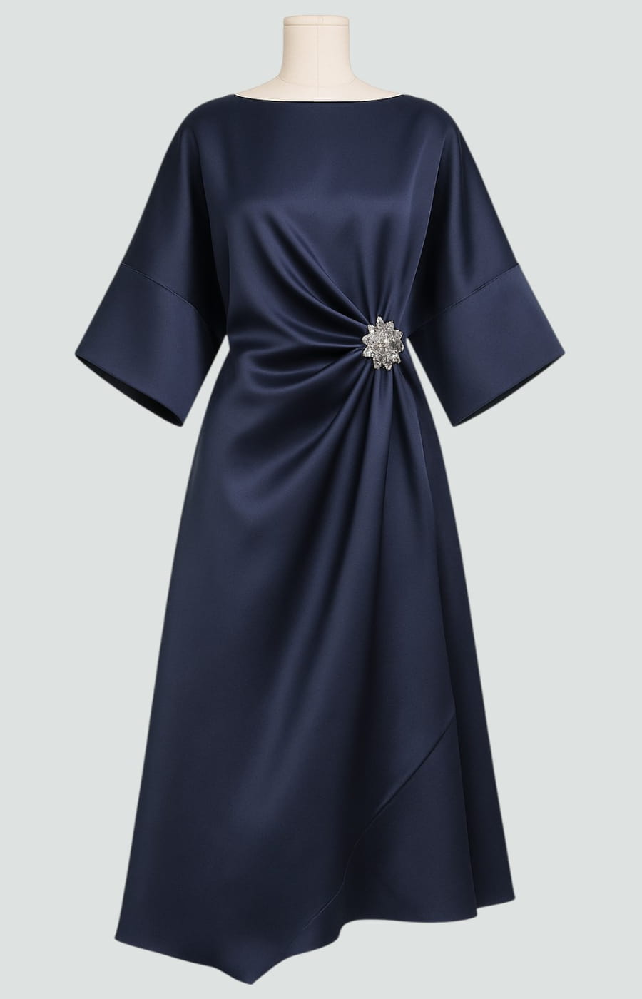 Hazel™ | Women's Bateau-Neck Midi Dress
