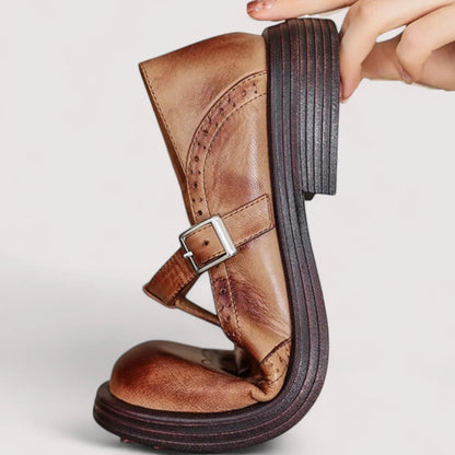 Hazel™ | Women's Brogue T-Strap Flat