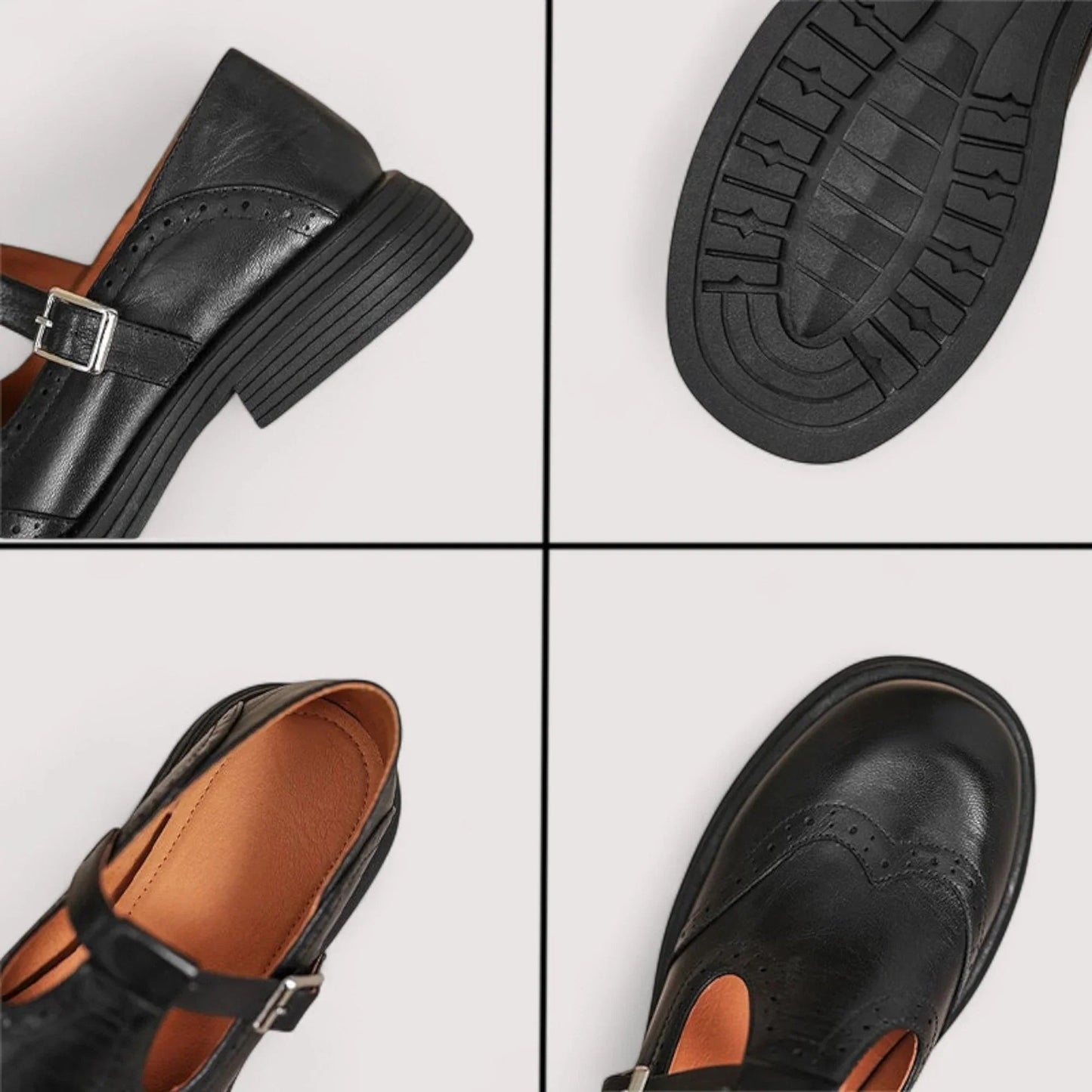 Hazel™ | Women's Brogue T-Strap Flat