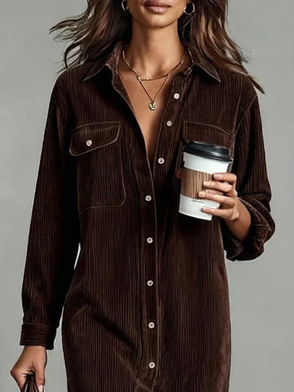 Hazel™ | Women's Button-Down Midi Shirt Dress