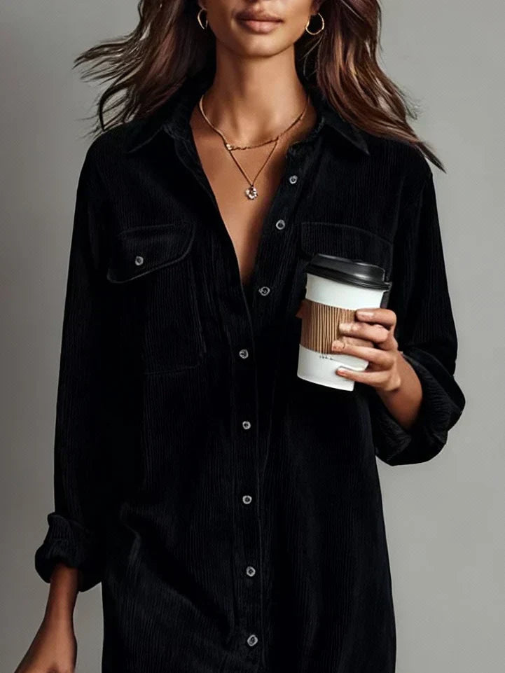 Hazel™ | Women's Button-Down Midi Shirt Dress