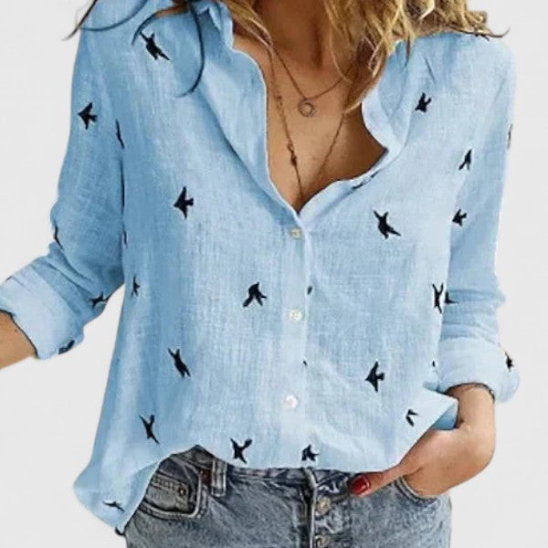 Hazel™ | Women's Button-Down Shirt with Lapel Collar