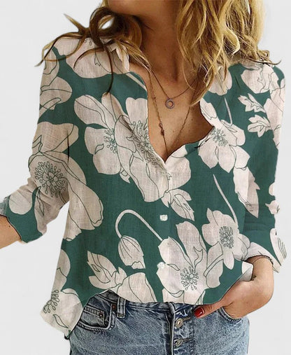 Hazel™ | Women's Button-Down Shirt with Lapel Collar
