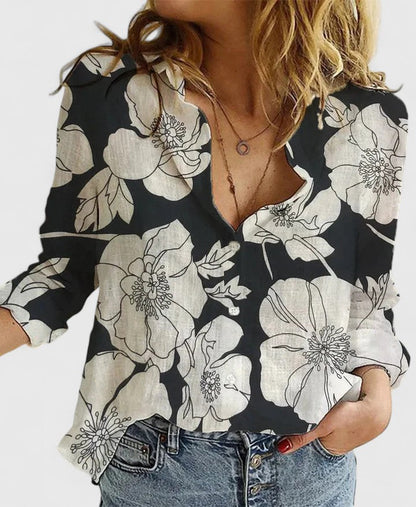 Hazel™ | Women's Button-Down Shirt with Lapel Collar