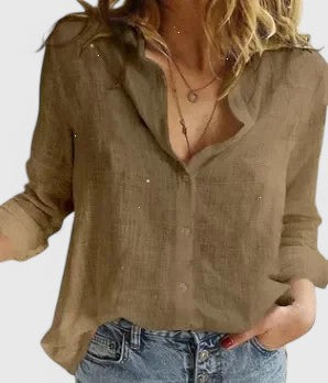 Hazel™ | Women's Button-Down Shirt with Lapel Collar