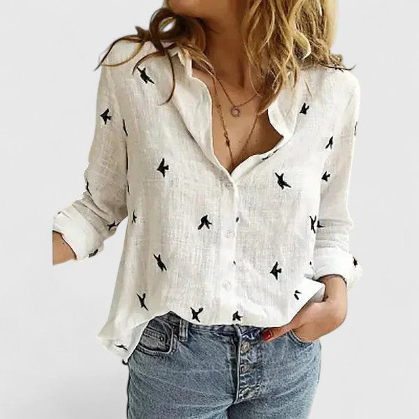 Hazel™ | Women's Button-Down Shirt with Lapel Collar