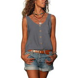 Hazel™ | Women's Button-Front Sleeveless Tank Top