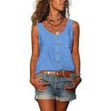 Hazel™ | Women's Button-Front Sleeveless Tank Top