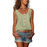 Hazel™ | Women's Button-Front Sleeveless Tank Top