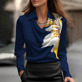 Hazel™ | Women's Cowl-Neck Long-Sleeve Blouse