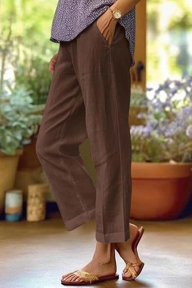 Hazel™ | Women's Cropped Straight-Leg Trousers