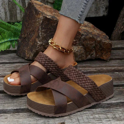 Hazel™ | Women's Cross-Strap Platform Sandals
