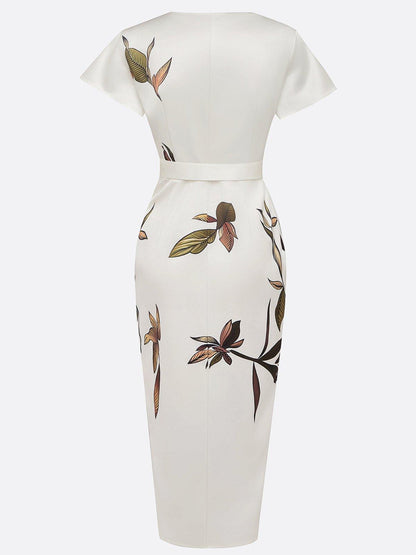 Hazel™ | Women's Deep V-Neck Wrap Midi Dress