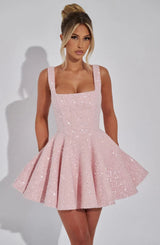 Hazel™ | Women's Fit-and-Flare Sequin Mini Dress
