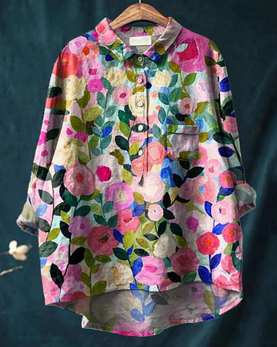 Hazel™ | Women's Floral Button-Up Blouse