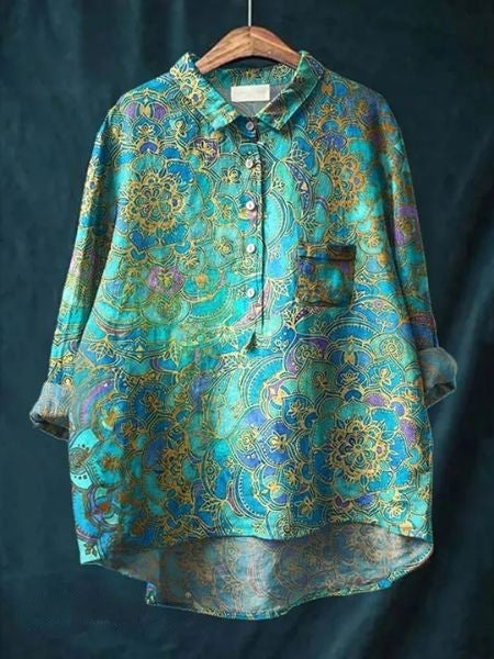 Hazel™ | Women's Floral Button-Up Blouse