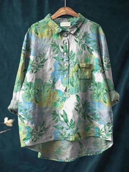 Hazel™ | Women's Floral Button-Up Blouse