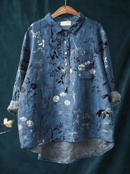 Hazel™ | Women's Floral Button-Up Blouse