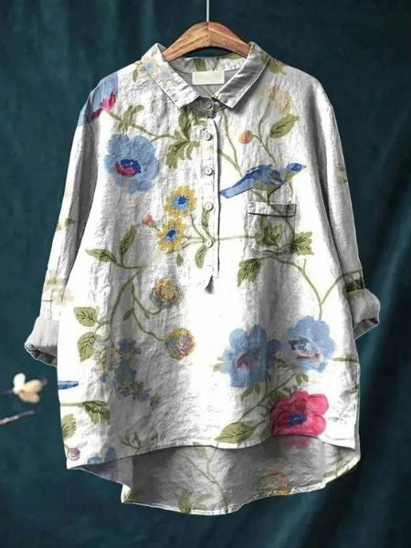 Hazel™ | Women's Floral Button-Up Blouse