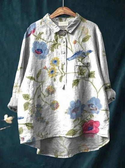 Hazel™ | Women's Floral Button-Up Blouse
