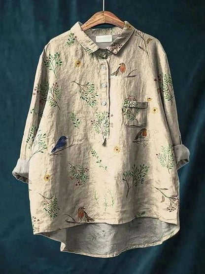 Hazel™ | Women's Floral Button-Up Blouse