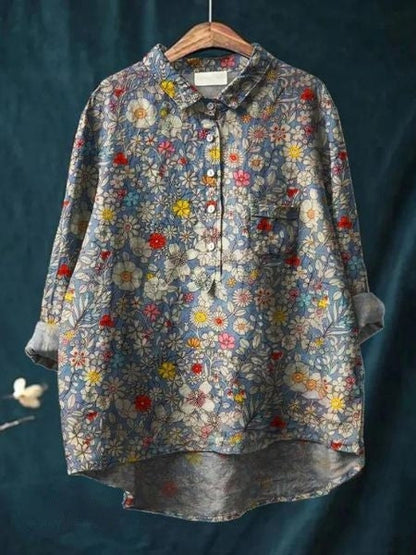 Hazel™ | Women's Floral Button-Up Blouse
