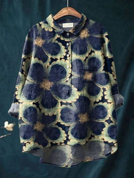 Hazel™ | Women's Floral Button-Up Blouse