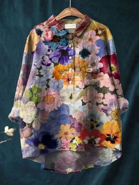 Hazel™ | Women's Floral Button-Up Blouse
