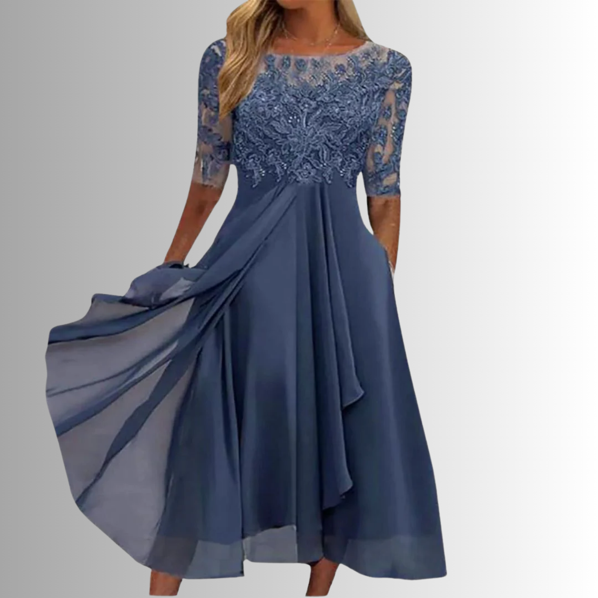 Hazel™ | Women's Floral Embroidered Midi Dress