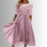 Hazel | Women's Floral Embroidered Midi Dress